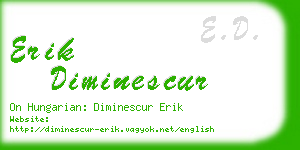 erik diminescur business card